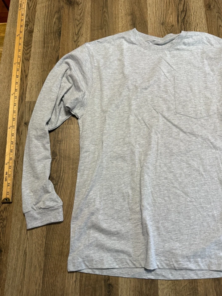 KEY Shirt, Men's Size Medium, Gray, Long Sleeve Shirt, Crew Neck - Image 3 of 4