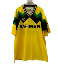 Vtg 90s Erima Soccer Jersey Barmer Sponsor Made in Italy Geometric Neon L/XL#227