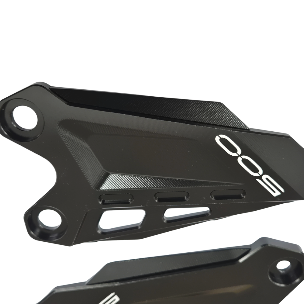 Kawasaki Z500 / Ninja 500 2024‑2026 Black Heel Guards | eBay