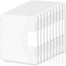 Binder Pocket, 10 Pack Super Heavyweight Plastic Folders for 3 Ring Binder