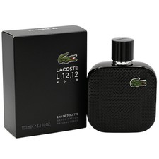 Eau de Lacoste L.12.12 Noir cologne him EDT 3.3 / 3.4 oz New in Box