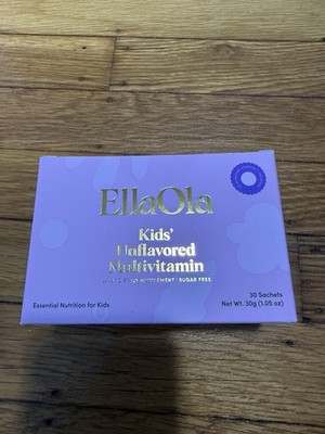 EllaOla Kids Youth Multivitamin Sachets Sugar-Free Unflavored 30 Ct 1.05 oz