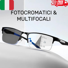 OCCHIALI DA VISTA LETTURA UOMO ANTI LUCE BLU MULTIFOCALI PROGRESSIVI PRESBIOPIA