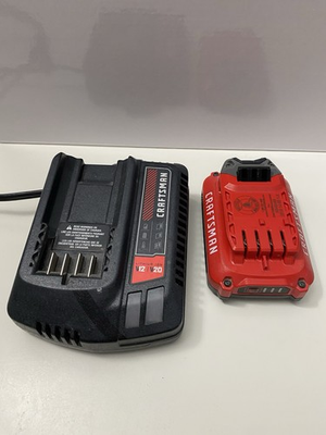 #ad #ad CRAFTSMAN CMCB2011 W CMCB202 Charger amp; Battery LOT Bundle Used TESTED Works 20V $44.99