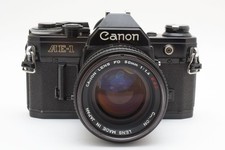 NEAR MINT Canon AE-1 SLR 35mm Film Camera Black FD 50mm F1.4 S.S.C Japan