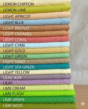 Hand-Dyed Linen Fabric by the Yard Soft Washed Flax Sewing Material Curtain 58"