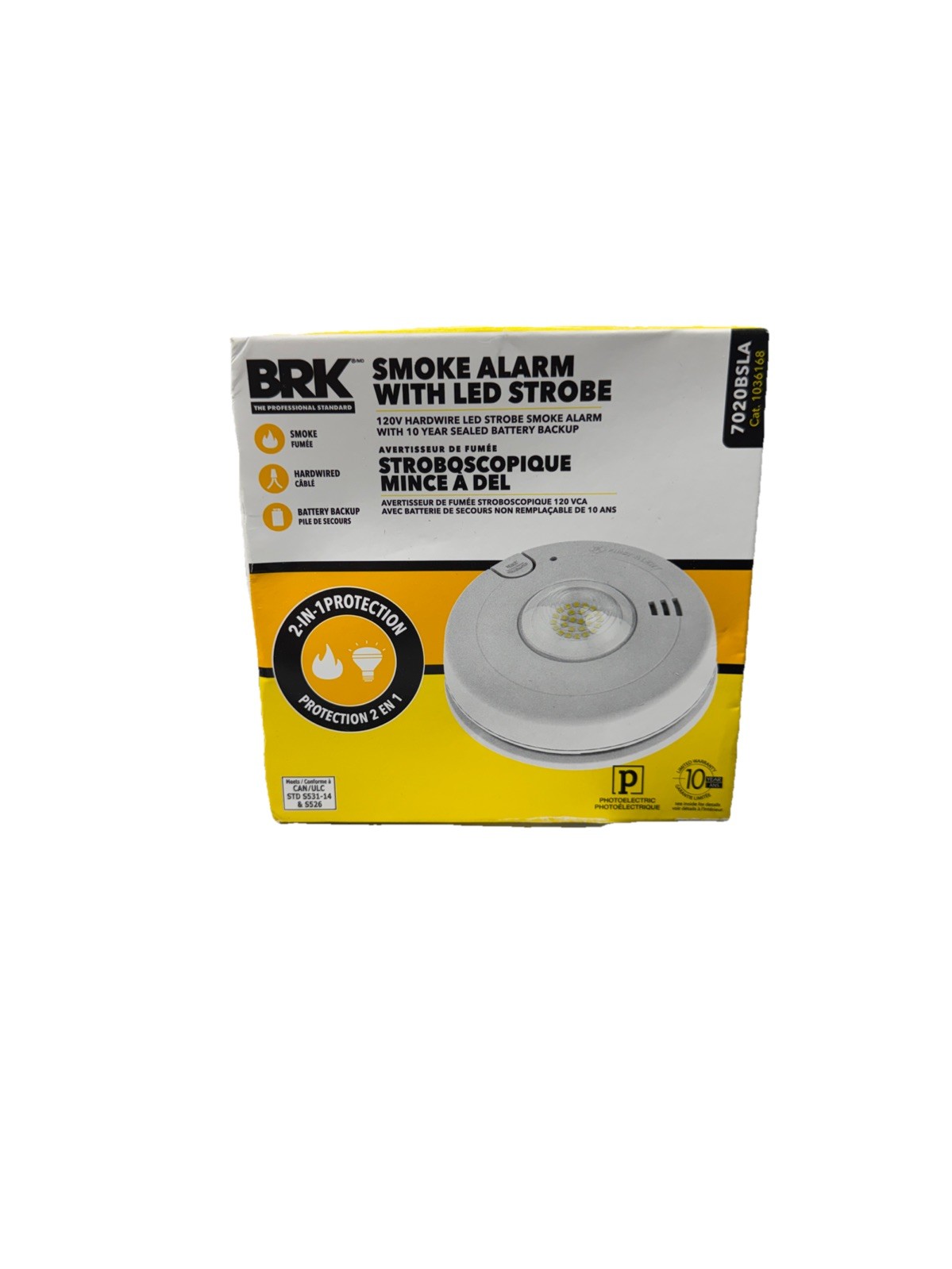 Brk Slim Led Strobe Smoke Alarm Model 7020Bsla (120V Ac)