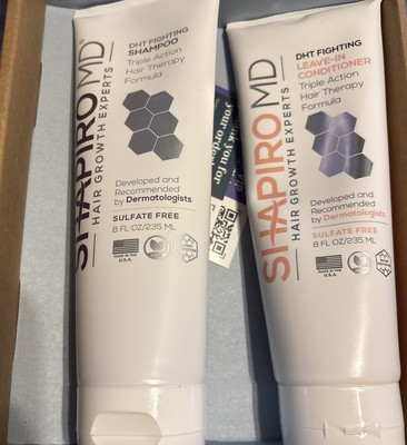 Shapiro MD Hair Loss Shampoo and Leave in Conditioner, All-Natural DHT Blockers