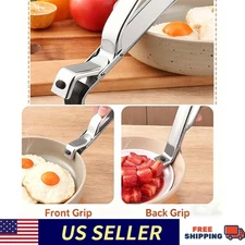 Upgraded Hot Plate Gripper Stainless Steel Anti-Scald Tongs for Bowls & Pots