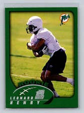 2002 Topps Rookie RC #358 Leonard Henry Miami Dolphins Football Card. rookie card picture