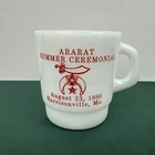 Vintage Milk Glass Mug Ararat Summer Ceremonial 1986 Harrisonville MO Shriners
