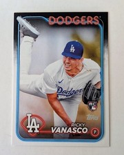 2024 Topps Update Series #US38 Ricky Vanasco RC Los Angeles Dodgers Pitcher 