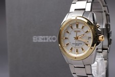 *Quasi come nuovo in scatola* Orologio Uomo Seiko Solar 7B42-0AJ0 Titanio Oro Quarzo GIAPPONE