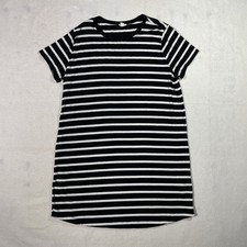 Garage Black And White Striped T Shirt Dress Size large