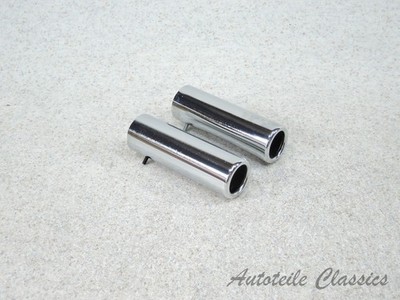 Chromblenden 2x NEU uni Stahlrohr massiv 44,5mm Innendurchmesser Auspuff Endrohr