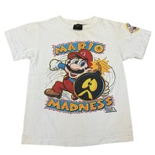 Vintage Nintendo Mario Madness Bros. 1989 T-shirt Video game Kids Youth