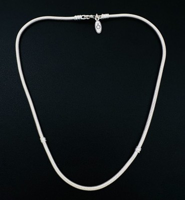PANDORA ALE 925 Sterling Silver Snake Chain Necklace w/Lobster