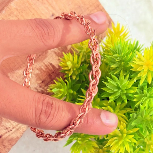 1 Pz Braccialetti in Rame Puro, Bracciale Donna, Braccialetti Guarigione Intrecciati Twisted - Foto 2 di 6