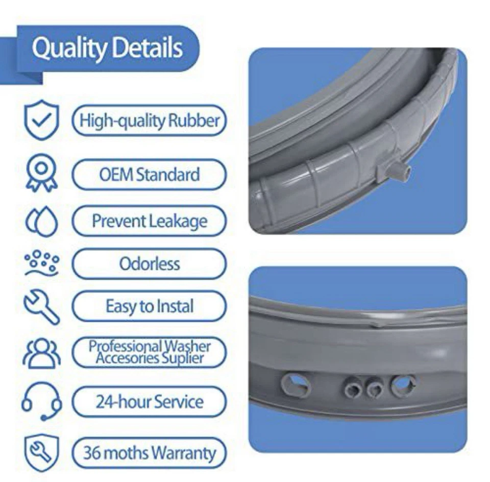 Sello de junta de lavadora MDS47123608 para modelos LG/Kenmore Foto 3 de 3