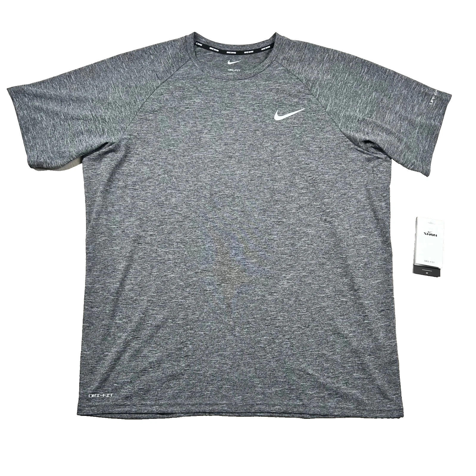 Nike Shirt Mens XL Swim UPF 40 Dri Fit Performance Classic Heather Gray NESSA589