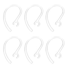 6Pcs Replacement Ear Hook 7mm/0.28" PC Universal Ear Loop Clips Clear
