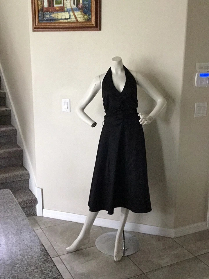 VESTIDO DONNA RICCO NEGRO SIN ESPALDA TALLA 14 Foto 2 de 4