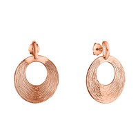 Celesta Silber Ohrstecker 925 Rotvergoldet Diamantierte Und GläNzende OberfläChe