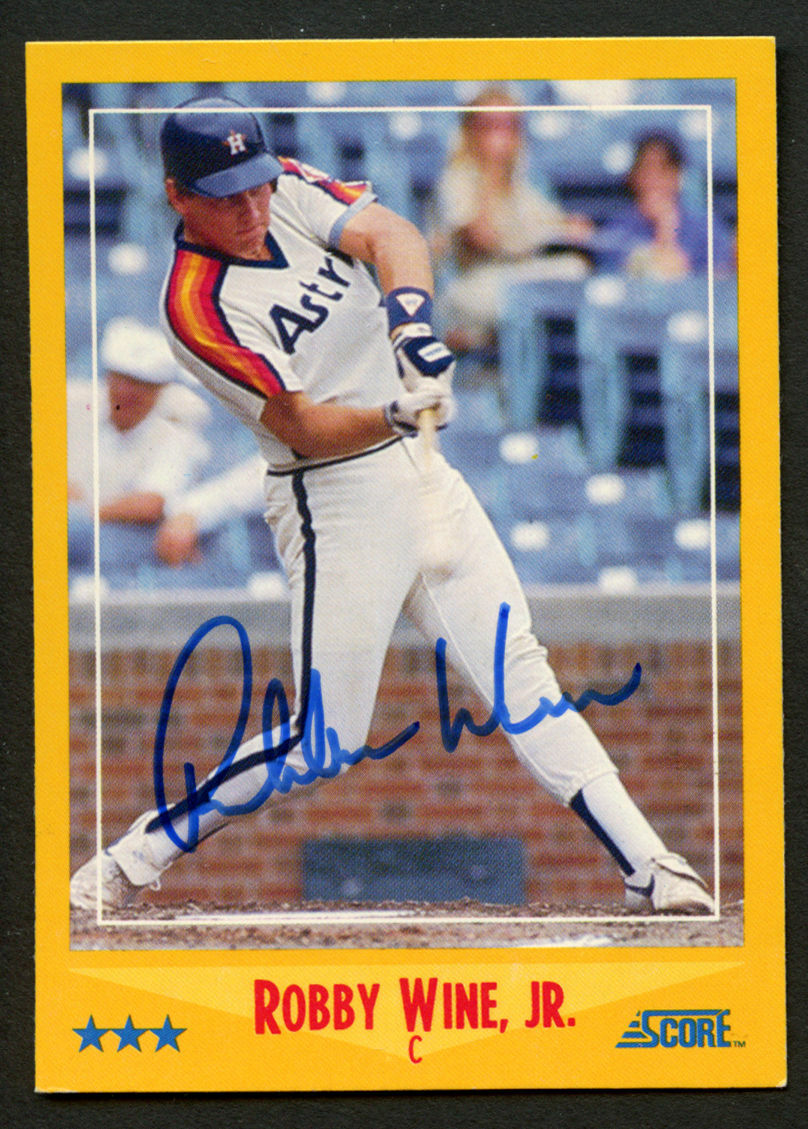 Robbie Wine #496 signed autograph auto 1988 Score Baseball Trading Card