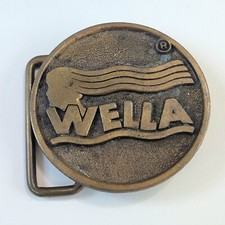 Very Rare Vintage Body By Wella Brass Belt Buckle Farrah Fawcett 1970s