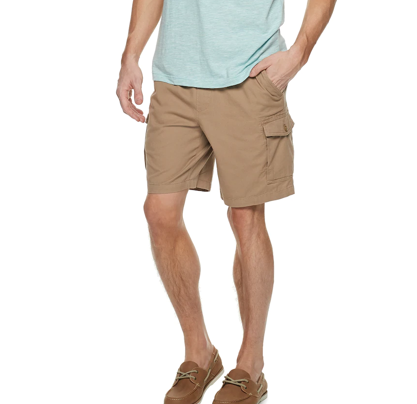 SONOMA Mens Cargo Dock Shorts Elastic Waist Cotton sizes; LT, XLT, XXLT