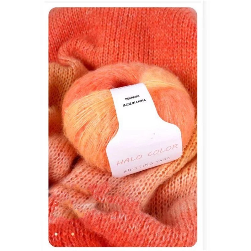 Cashmere Yarn DIY Knitting Yarn Wool Gradient Material Colorful Blended Dyed - Image 3 of 4