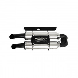 MBRP POLARIS RZR XP TURBO/TURBO S 16-21 STACKED DUAL SLIP-ON PERFORMANCE EXHAUST