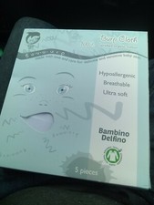 5 pack organic cotton Burp Cloths Hypoallergenic Breathable ultrasoft