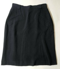 Giorgio Armani Designer Vintage Ladies Black Wool Skirt Italy 6 / 40