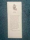 Vintage Saint Bede The Venerable Bookmark Paper Prayer Of St. Bede — photo 1