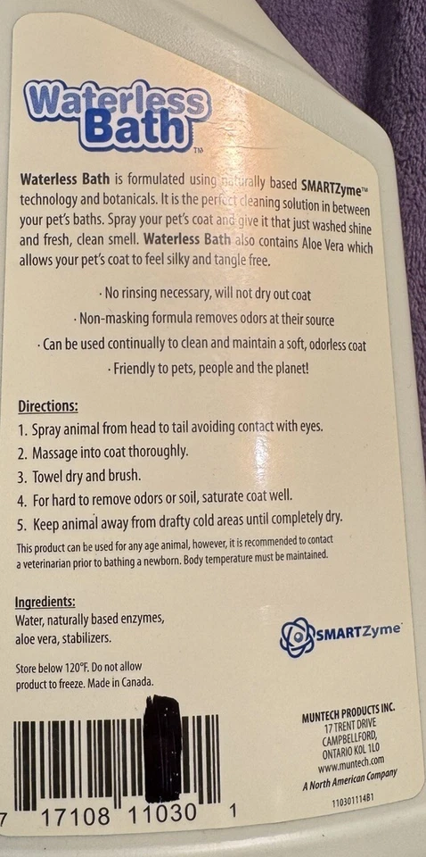 Spray de baño sin agua para perros y gatos 24 oz de Natural Chemistry (2 disponibles) Foto 3 de 4