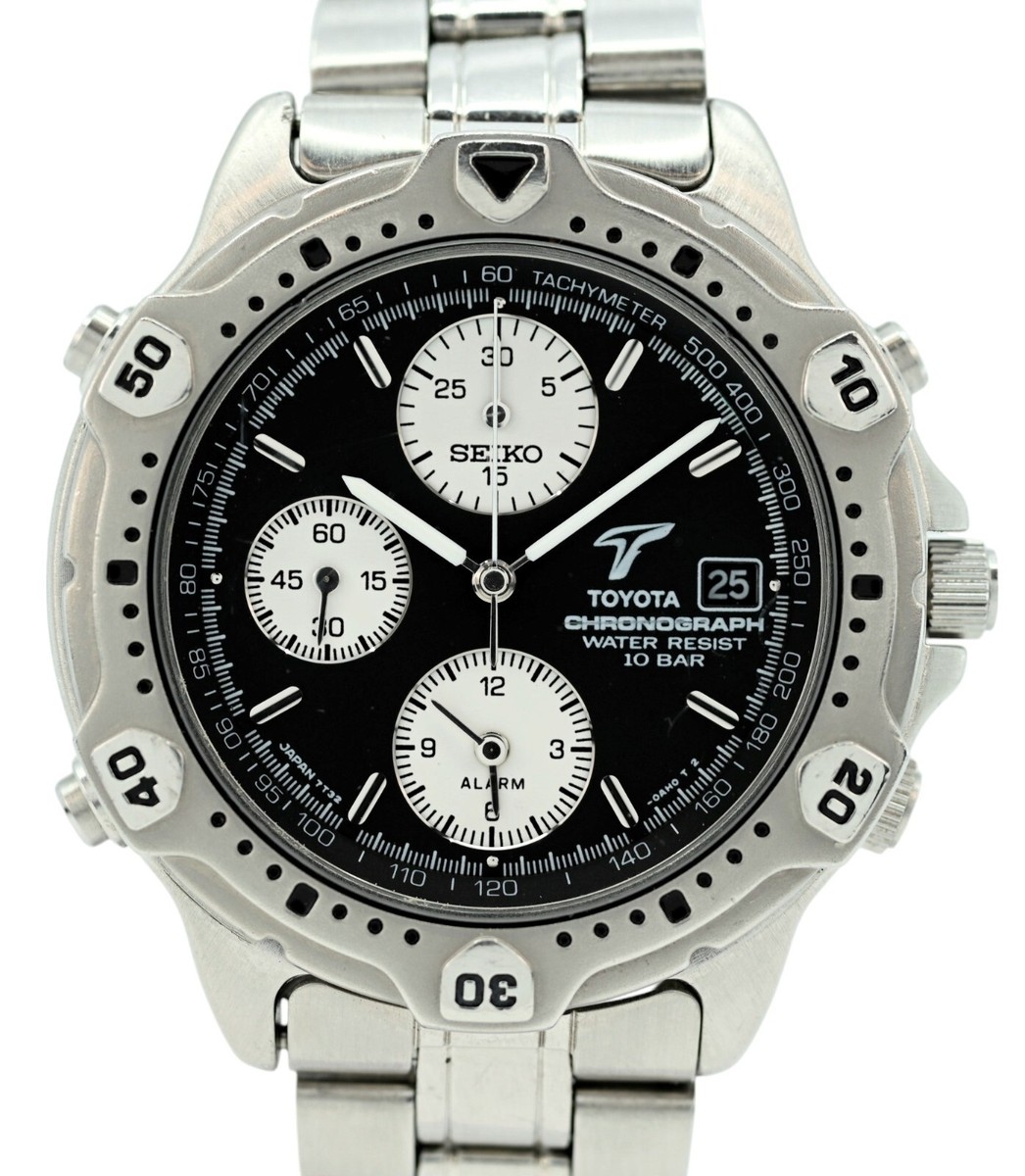 Rare Men's Seiko 39mm Chronograph Alarm Limited Toyota