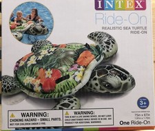 Intex Realistic Sea Turtle Inflatable Ride-On Pool Float with Handles