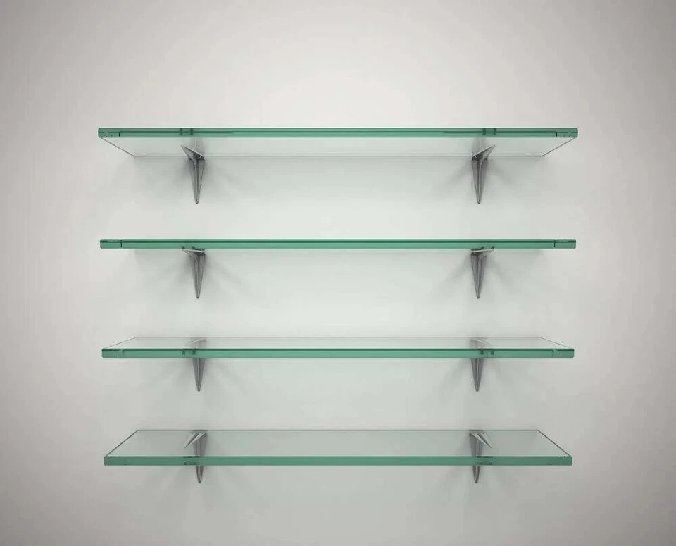 Glass shelves toughened, cut to size from 4mm - 17.5mm thick with polished edges - Image 2 of 2