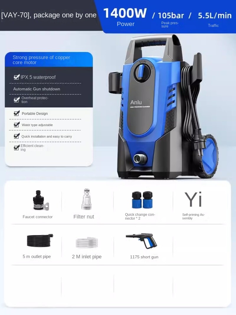 Cleaner Pump 120V Cleaning Machine Household Cleaning Equipment Wheeled Car