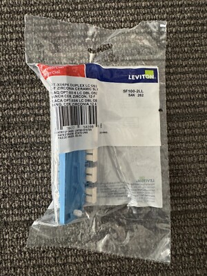 Leviton 5F100-2LL 12F OS2 DUPLX LC ZIRC BLUE Fiber Optic Adapter Panels