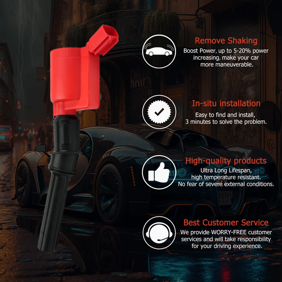 8PCS Ignition Coil+Spark Plug Kit For Ford F-150 Expedition 4.6L 5.4L V8 DG508 Foto 2 de 4