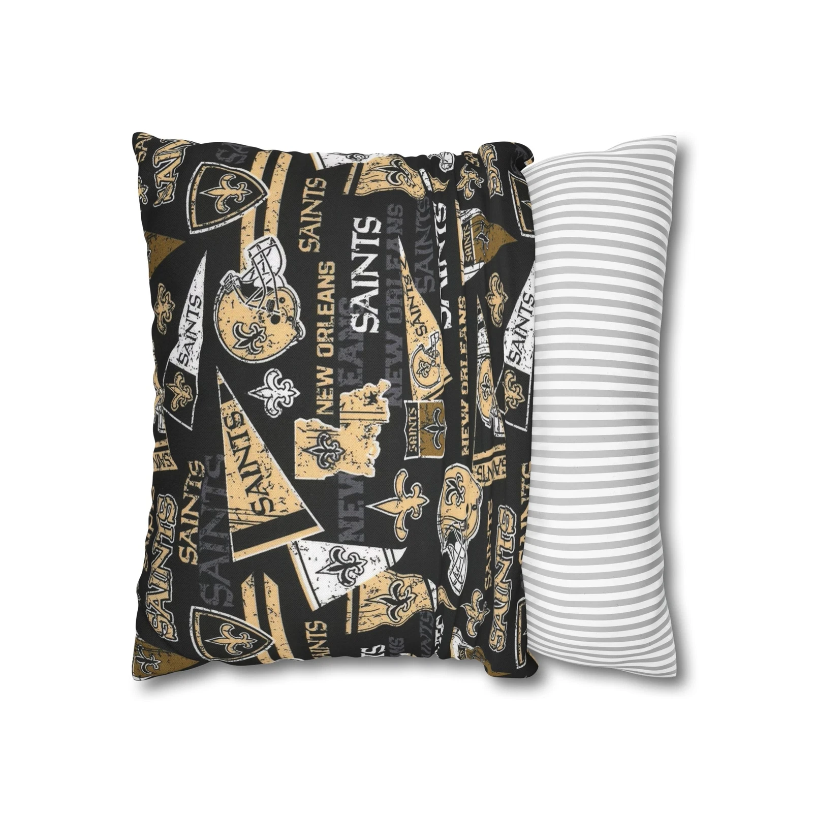 New Orleans Saints Spun Square Throw Pillowcase