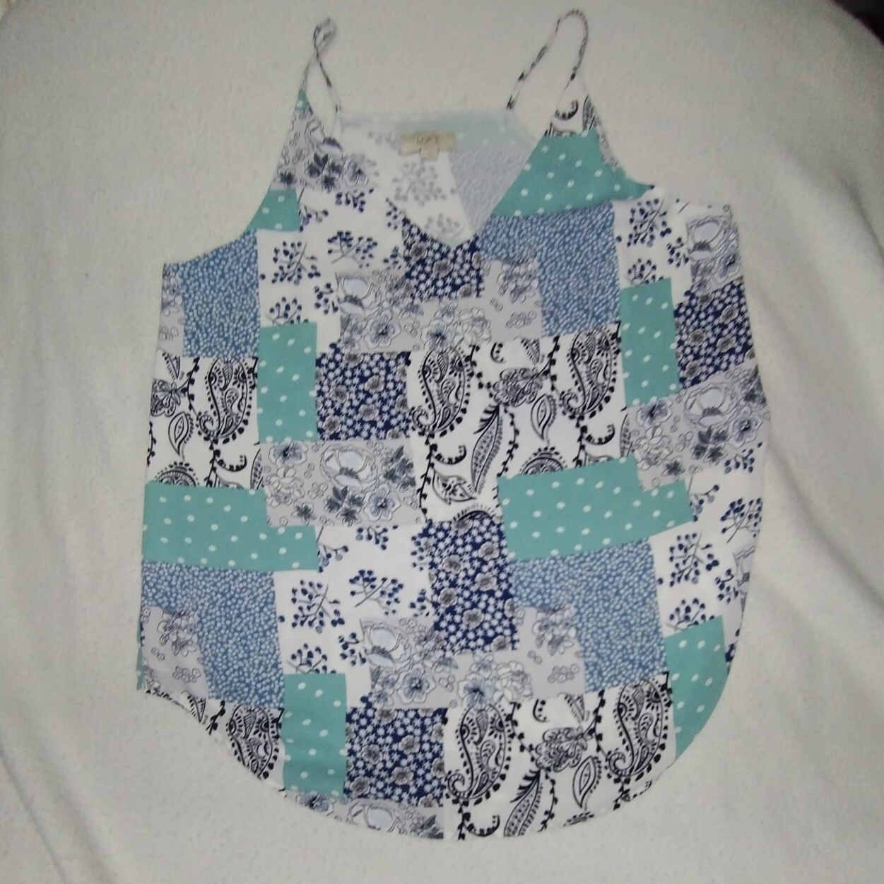 LOFT Outlet Cami Top Patchwork Print Sleeveless C… - image 2