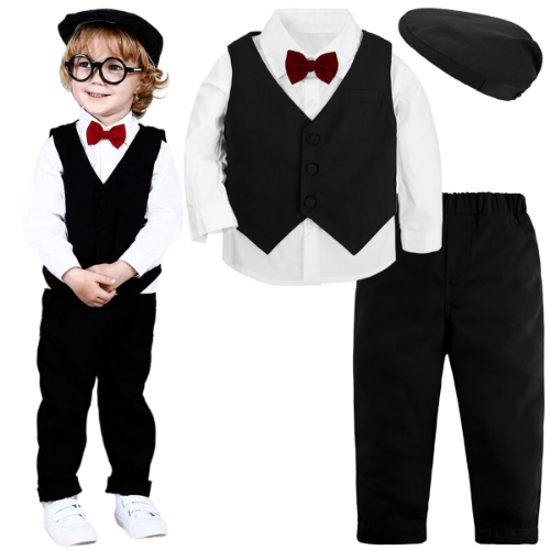 Boys Clothing Set Wedding Party Gift Blazer Gentleman Suit Tuxedo Xmas Outfit - Picture 13 of 34