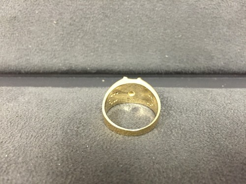 Beautiful 14k Yellow Gold Ladies Horseshoe Diamond Ring - Picture 6 of 6