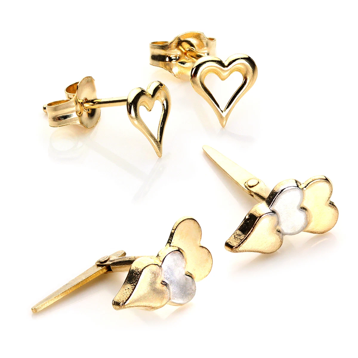 9ct gold sale stud earrings set