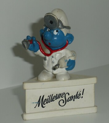 socle rouge français Schtroumpfette cow girl smurf pitufo puffi