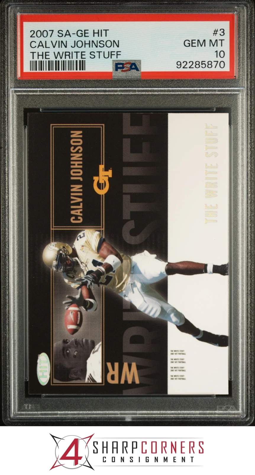 Calvin Johnson SA-GE Hit the Write Stuff #3 The Write Stuff