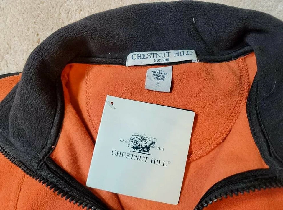女式 Chestnut Hill Microfleeze Fulll Zip 夹克 Sienna 橙色小号 — 第 2/4 张图片